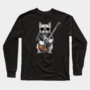 Dog Playing Guitar Long Sleeve T-Shirt